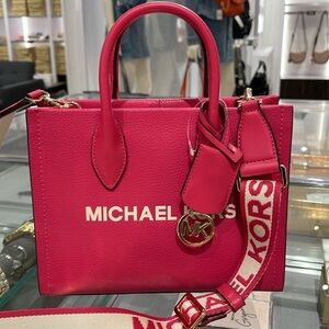 Michael Kors Mirella Small Pebbled Leather Shopper Crossbody XBODY Bag MK
NWT